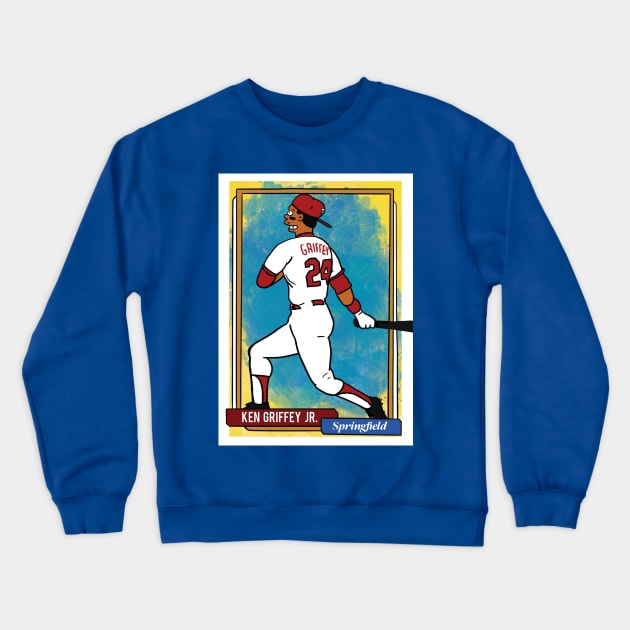 Ken Griffey Jr. Homer at the Bat Simpsons Parody Springfield Baseball Card Tee Crewneck Sweatshirt by cousscards